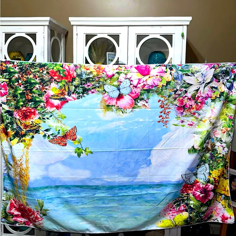 New 40x59” tropical beach tapestry